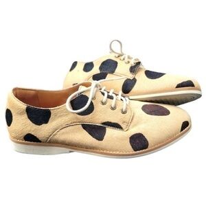Rollie Nation Rollie Derby Pony Hair Leather Polka Dot Loafer Lace Shoe SZ 38